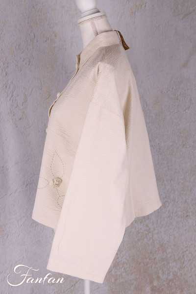 Ewa I Walla Veste Benita 66769 Crème coton gaufré