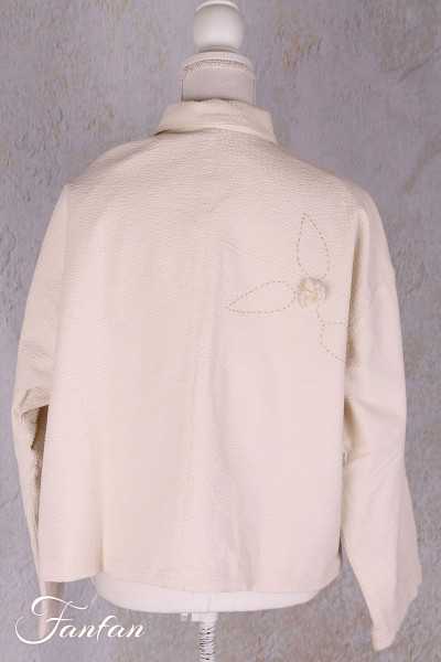 Ewa I Walla Veste Benita 66769 Crème coton gaufré