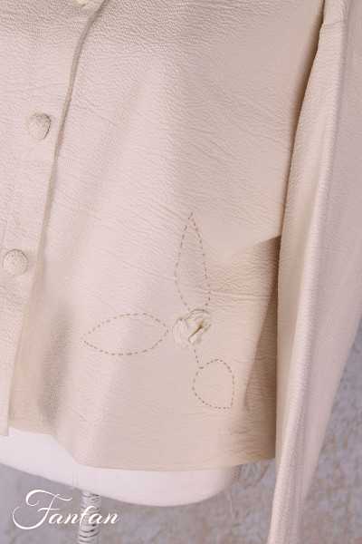 Ewa I Walla Veste Benita 66769 Crème coton gaufré