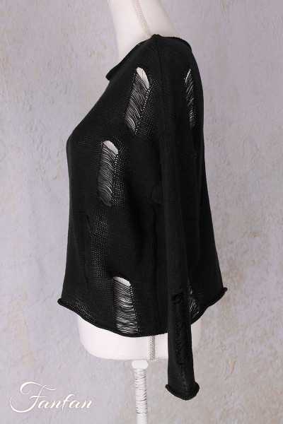 Grizas Linen sweater 62079 Black