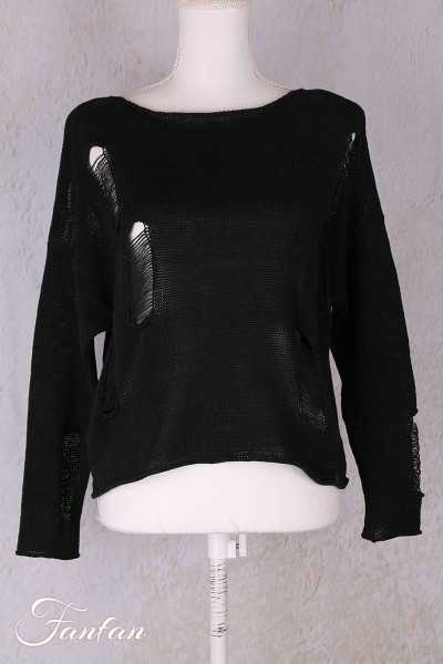 Grizas Linen sweater 62079 Black