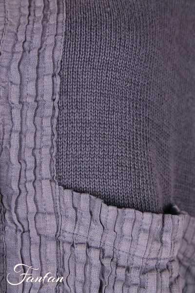 Grizas Short, loose-fitting linen jacket 6826-BLA-L21 Blue