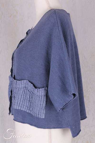 Grizas Short, loose-fitting linen jacket 6826-BLA-L21 Blue