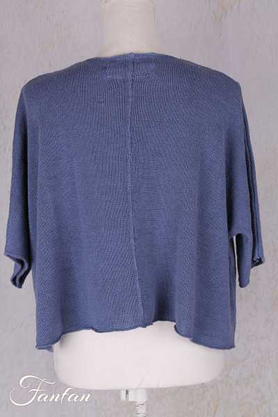 Grizas Short, loose-fitting linen jacket 6826-BLA-L21 Blue