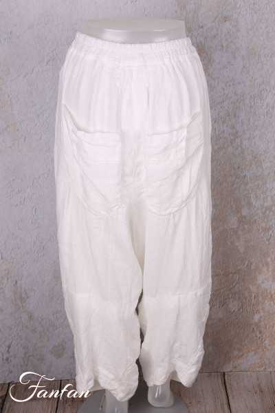 Grizas Pantalon en lin 3242-L257  blanc
