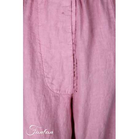 Grizas Pantalon en lin 3242-L257 Rose