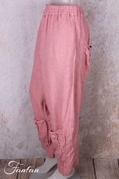 Grizas Pantalon en lin 3242-L257 Rose