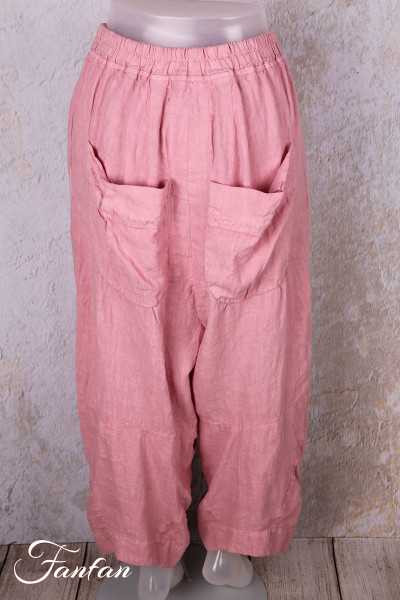 Grizas Pantalon en lin 3242-L257 Rose