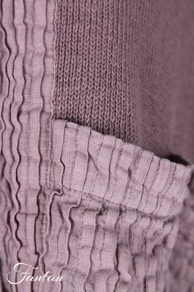 Grizas Veste courte et ample en lin 6826-BLA-L21 Parme