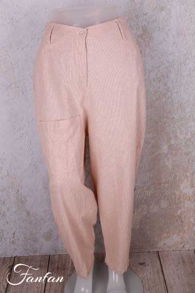 Les Ours Pantalon Gaston en Coton Rayé Rose