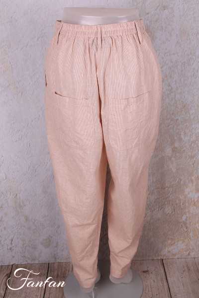 Les Ours Pantalon Gaston en Coton Rayé Rose