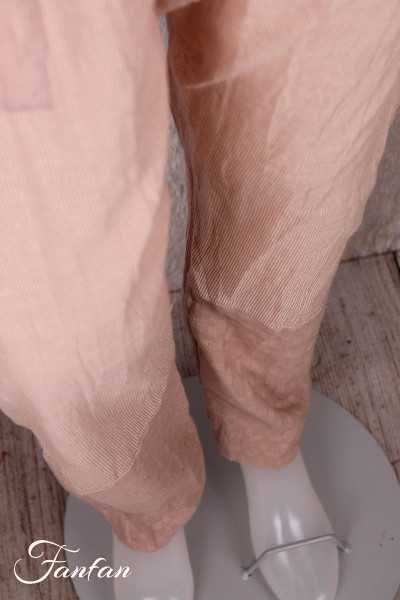 Les Ours Pantalon Sarouel en Coton Rayé Rose