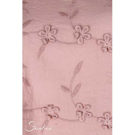 Les Ours Tunique Agatha en coton Broderie Rose