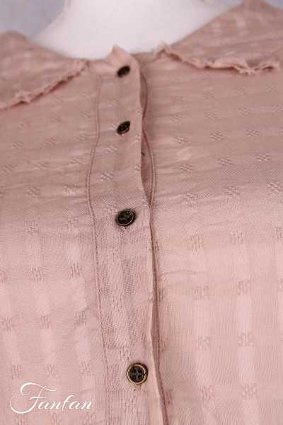 Les Ours Chemise Carola en Etamine Rose