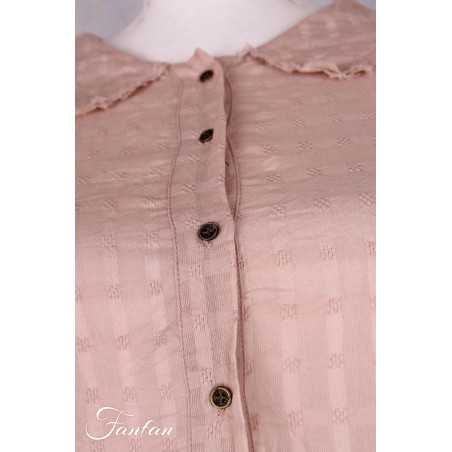 Les Ours Chemise Carola en Etamine Rose
