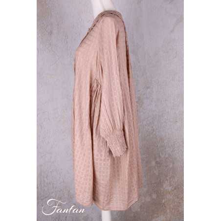 Les Ours Chemise Carola en Etamine Rose