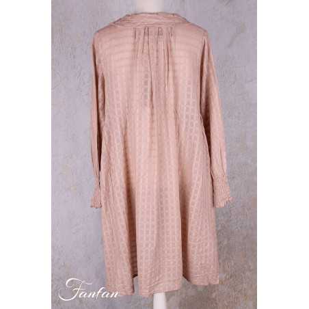 Les Ours Chemise Carola en Etamine Rose