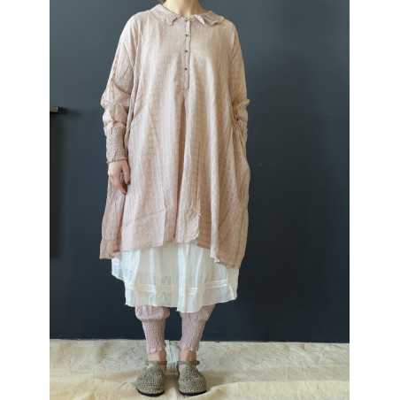 Les Ours Chemise Carola en Etamine Rose