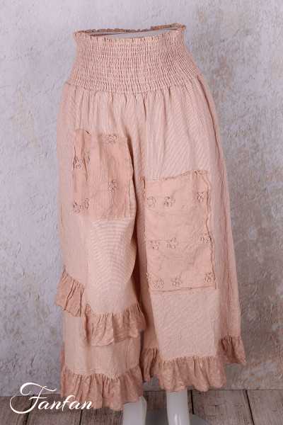 Les Ours Pantalon Ange en Coton Rayé Rose