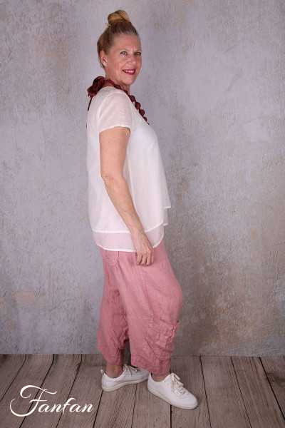 Grizas Pantalon en lin 3242-L257 Rose