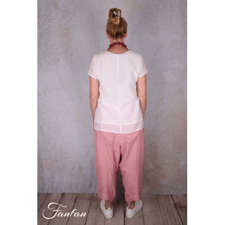 Grizas Pantalon en lin 3242-L257 Rose