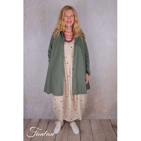 Privatsachen Robe Carelight en ramie à pois brodés Stroh