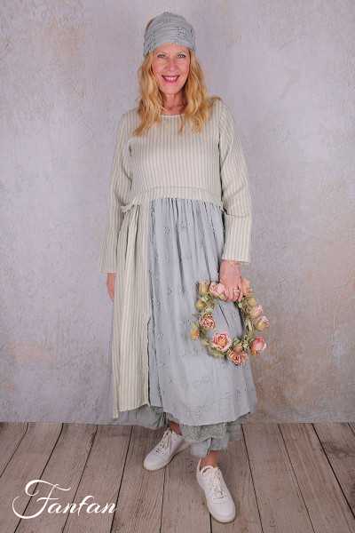 Les Ours Robe Adriana en coton Broderie Bleu