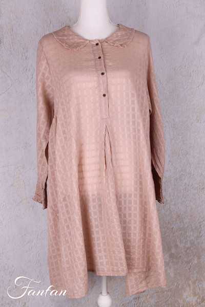 Les Ours Chemise Carola en Etamine Rose