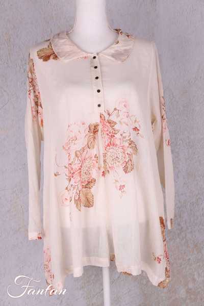 Les Ours Chemise Camila en Coton Fleurs