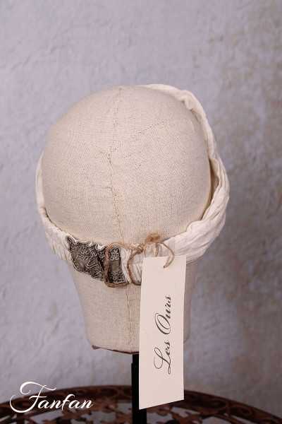 Les Ours Stirnband aus Etamin ecru