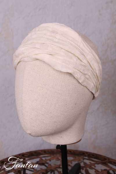 Les Ours Stirnband aus Etamin ecru