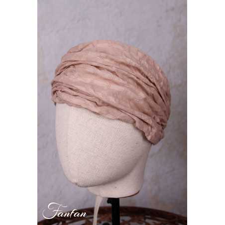 Les Ours Bandeau en etamine rose