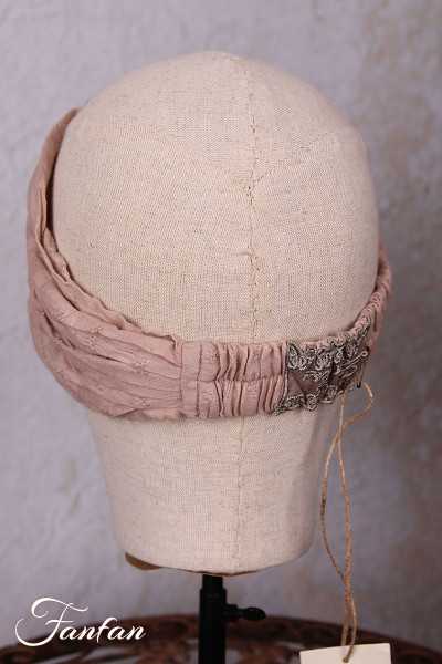 Les Ours Bandeau en etamine rose