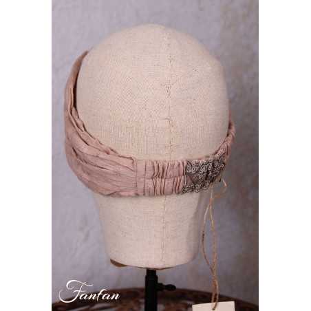 Les Ours Bandeau en etamine rose