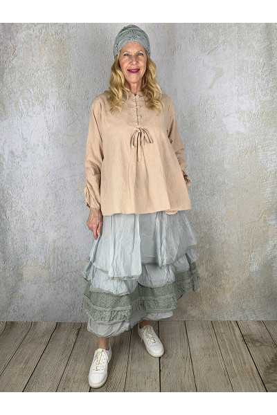 Les Ours Chemise Rosanne en Coton Rayé Rose