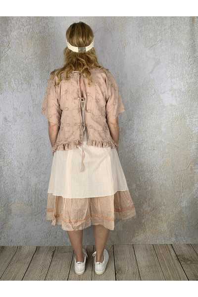 Les Ours Tunique Agatha en coton Broderie Rose