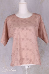Les Ours Tunique Agatha en coton Broderie Rose
