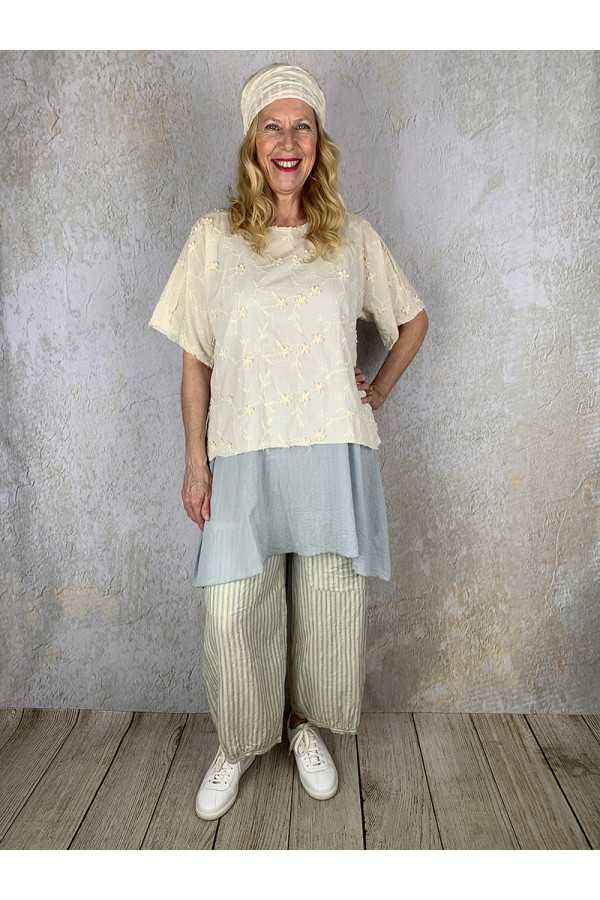Les Ours Tunique Agatha en coton Broderie Ecru