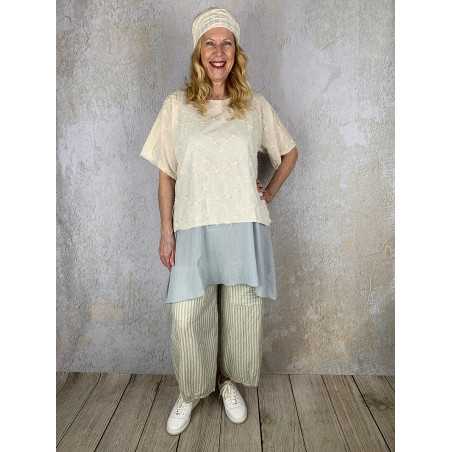 Les Ours Tunique Agatha en coton Broderie Ecru