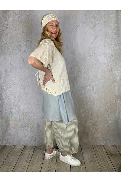 Les Ours Tunique Agatha en coton Broderie Ecru
