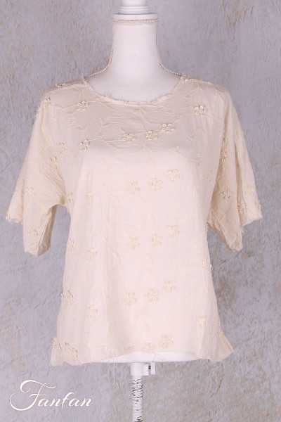 Les Ours Tunique Agatha en coton Broderie Ecru