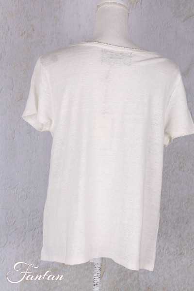 Les Ours T-shirt Tim en Lin Ecru