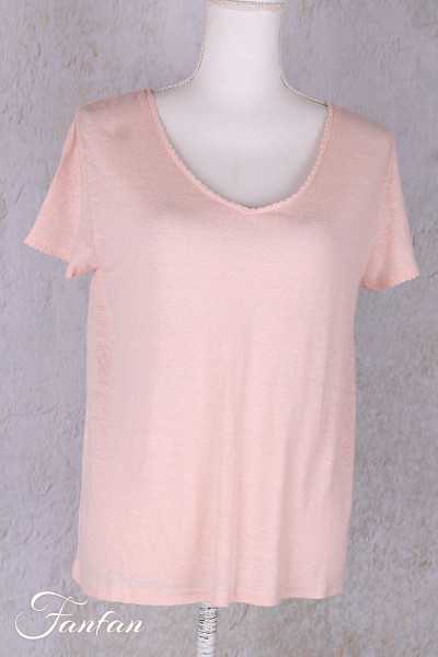 Les Ours T-shirt Tim en Lin Rose