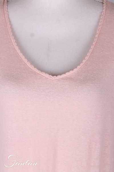 Les Ours T-shirt Tim en Lin Rose