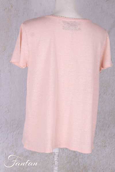 Les Ours T-shirt Tim en Lin Rose