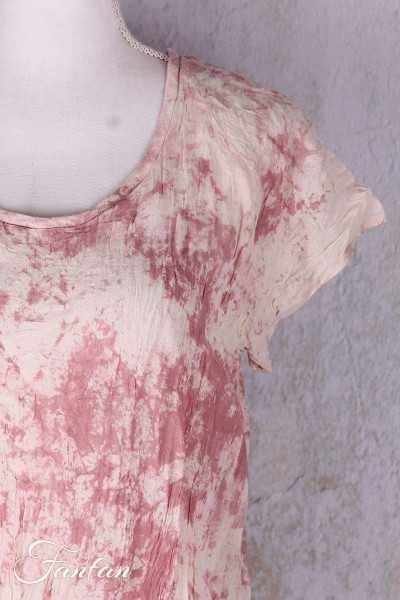 Privatsachen Gletschere Bluse aus handgefärbter Baumwolle Lotus