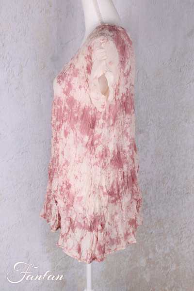 Privatsachen Gletschere Bluse aus handgefärbter Baumwolle Lotus