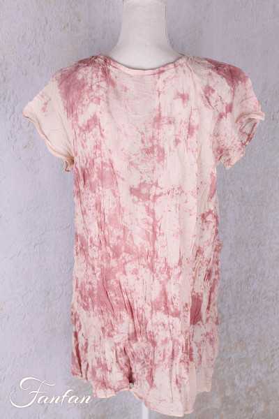 Privatsachen Gletschere Bluse aus handgefärbter Baumwolle Lotus