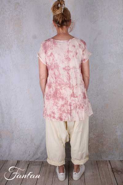 Privatsachen Gletschere Bluse aus handgefärbter Baumwolle Lotus