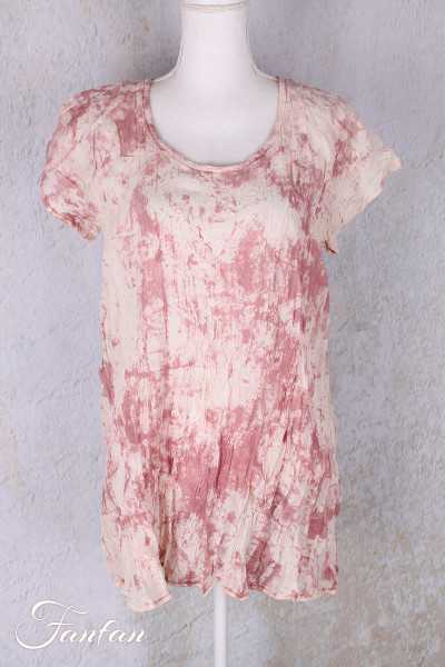 Privatsachen Gletschere Bluse aus handgefärbter Baumwolle Lotus
